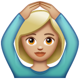 做“好”手势的人:中等浅肤色emoji素材一 160x160像素