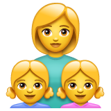 家庭:女人,女孩,女孩emoji素材一 160x160像素