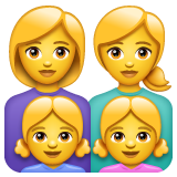 家庭:女人,女人,女孩,女孩emoji素材一 160x160像素