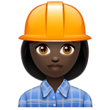 女建筑工人:深色肤色emoji素材一 160x160像素