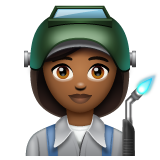 工厂女人:中深色肤色emoji素材一 160x160像素