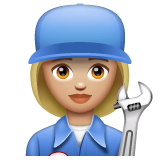 女机械工:中浅肤色emoji素材一 160x160像素