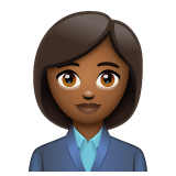 女上班族:中黑肤色emoji素材一 160x160像素