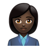 女上班族:深色肤色emoji素材一 160x160像素