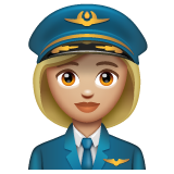 女飞行员:中浅肤色emoji素材一 160x160像素