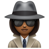 女侦探:中黑肤色emoji素材一 160x160像素