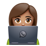 女工程师:中等肤色emoji素材一 160x160像素