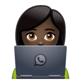 女工程师:深色肤色emoji素材一 160x160像素