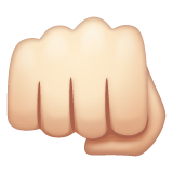 迎面而来的拳头:浅肤色emoji素材一 160x160像素