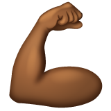 屈肌二头肌:中等深色肤色emoji素材一 160x160像素