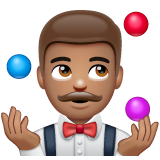 玩杂耍的人:中等肤色emoji素材一 160x160像素