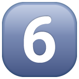 键帽数字6emoji素材一 160x160像素