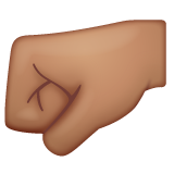 左拳:中等肤色emoji素材一 160x160像素