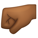 左拳:中黑肤色emoji素材一 160x160像素