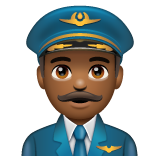 男飞行员:中等深色肤色emoji素材一 160x160像素