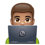 男技术员:中等肤色emoji素材一 160x160像素