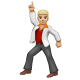 男子舞蹈:中浅肤色emoji素材一 160x160像素