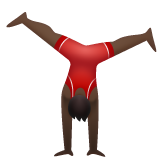 侧手翻的男人:深色肤色emoji素材一 160x160像素