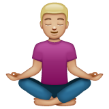 打坐的男人:中浅肤色emoji素材一 160x160像素