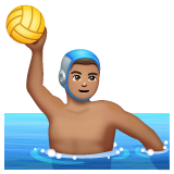 男子水球:中等肤色emoji素材一 160x160像素