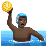 男子水球:深色肤色emoji素材一 160x160像素