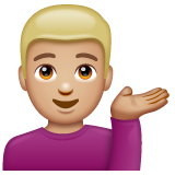 单手举起的男人:中等浅肤色emoji素材一 160x160像素