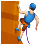 正在攀爬的人:浅肤色emoji素材一 160x160像素