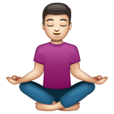 打坐的 人:浅肤色emoji素材一 160x160像素