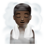 潮湿房间的人:深色肤色emoji素材一 160x160像素