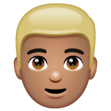 人物:中等肤色,金发emoji素材一 160x160像素