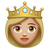 公主:中浅肤色emoji素材一 160x160像素