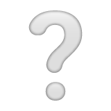 白色问号emoji素材一 160x160像素