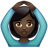 做“好”手势的女人:深色肤色emoji素材一 160x160像素