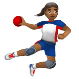 打手球的女人:中黑肤色emoji素材一 160x160像素