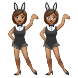 有兔子耳朵聚会的女人,4型emoji素材一 160x160像素