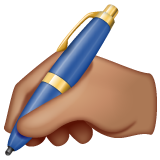 写字的手:中等肤色emoji素材一 160x160像素