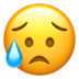 苹果系统里的愁眉苦脸的脸emoji表情