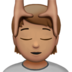苹果系统里的按摩者：中等肤色emoji表情