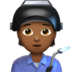苹果系统里的工厂工人:中黑肤色emoji表情