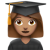 苹果系统里的女学生:中等肤色emoji表情