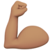 苹果系统里的屈肌二头肌:中等肤色emoji表情