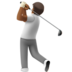 苹果系统里的个人高尔夫:中等深色肤色emoji表情