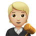 苹果系统里的法官：中浅肤色emoji表情