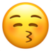 苹果系统里的闭着眼睛亲吻脸emoji表情