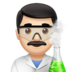 苹果系统里的男科学家:浅肤色emoji表情