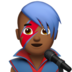 苹果系统里的男歌手:中黑肤色emoji表情