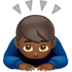 苹果系统里的男士鞠躬:中黑肤色emoji表情