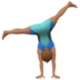 苹果系统里的侧手翻的男人:中等肤色emoji表情