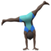 苹果系统里的侧手翻的男人:深色肤色emoji表情