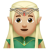 苹果系统里的男精灵:中浅肤色emoji表情